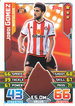 Jordi Gomez Sunderland 2015/16 Topps Match Attax #265